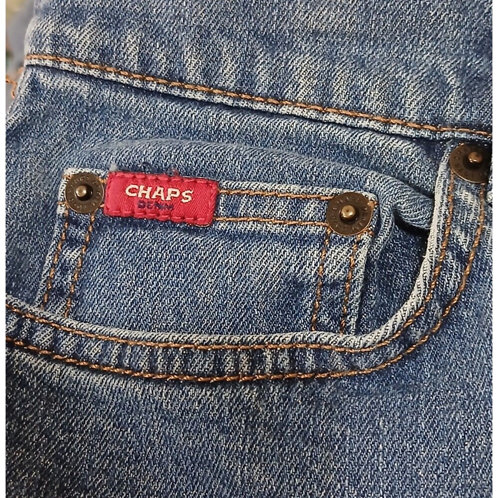 CHAPS DENIM Y2K BOOTCUT JEANS WOMENS 10 LIGHT WASH MID RISE - Picture 6 of 8